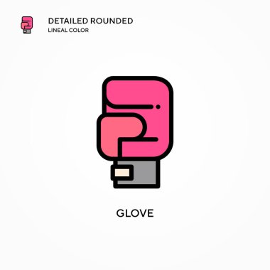 Eldiven vektör simgesi. Modern vektör illüstrasyon kavramları. Düzenlemesi ve kişiselleştirmesi kolay.