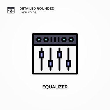 Eşitleyici vektör simgesi. Modern vektör illüstrasyon kavramları. Düzenlemesi ve kişiselleştirmesi kolay.