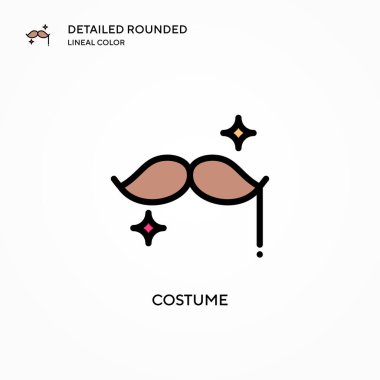 Kostüm vektör simgesi. Modern vektör illüstrasyon kavramları. Düzenlemesi ve kişiselleştirmesi kolay.