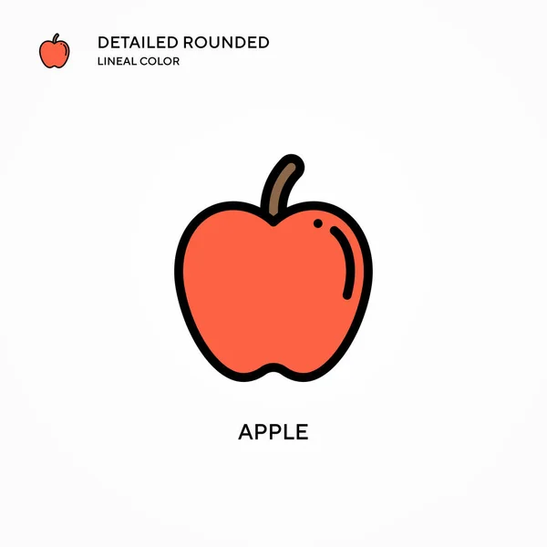 Ícone Vetor Apple Conceitos Modernos Ilustração Vetorial Fácil Editar Personalizar —  Vetores de Stock