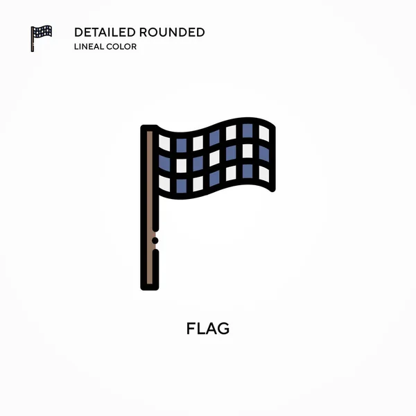 Ícone Vetorial Bandeira Conceitos Modernos Ilustração Vetorial Fácil Editar Personalizar —  Vetores de Stock