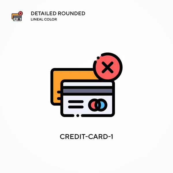 Ícone Vetorial Cartão Crédito Conceitos Modernos Ilustração Vetorial Fácil Editar — Vetor de Stock