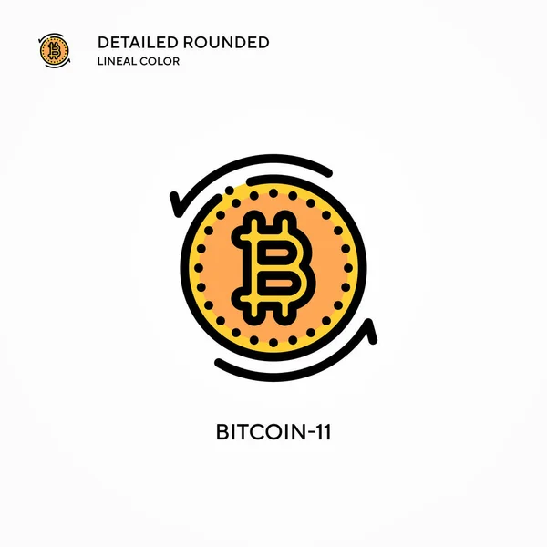 Icona Vettoriale Bitcoin Concetti Moderni Illustrazione Vettoriale Facile Modificare Personalizzare — Vettoriale Stock