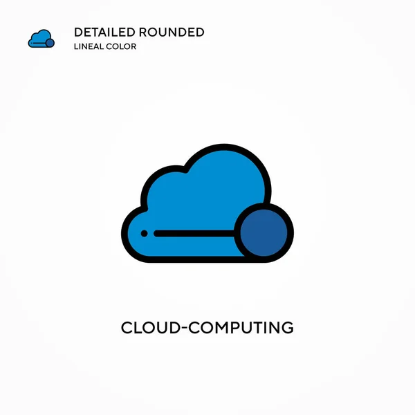 Ikona Vektoru Cloud Computing Moderní Vektorové Ilustrační Koncepce Snadno Upravitelná — Stockový vektor