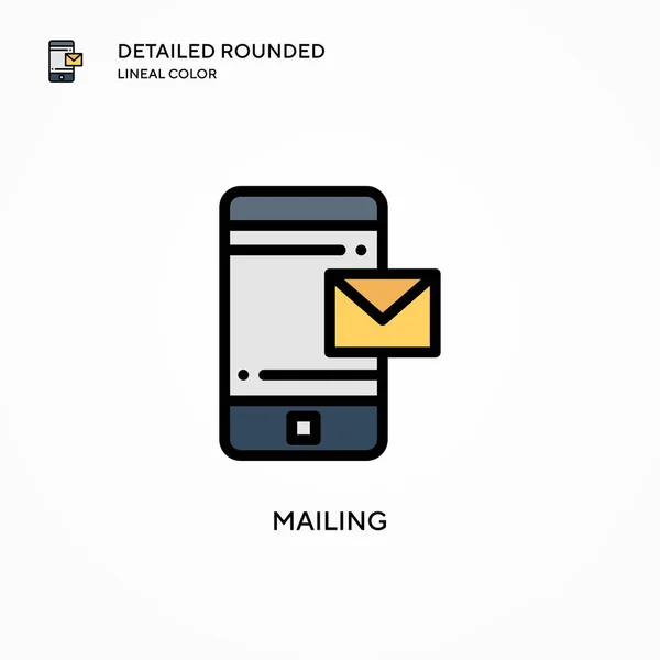 メーリングリベクターアイコン 現代のベクトル図の概念 編集とカスタマイズが簡単 — ストックベクタ
