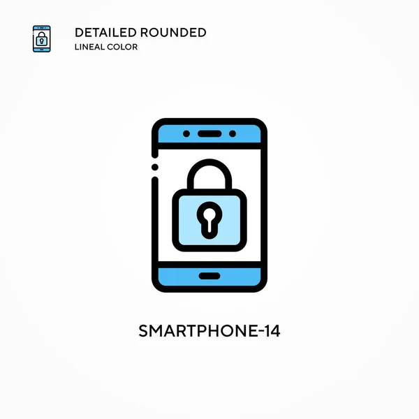 Icona Vettoriale Smartphone Concetti Moderni Illustrazione Vettoriale Facile Modificare Personalizzare — Vettoriale Stock