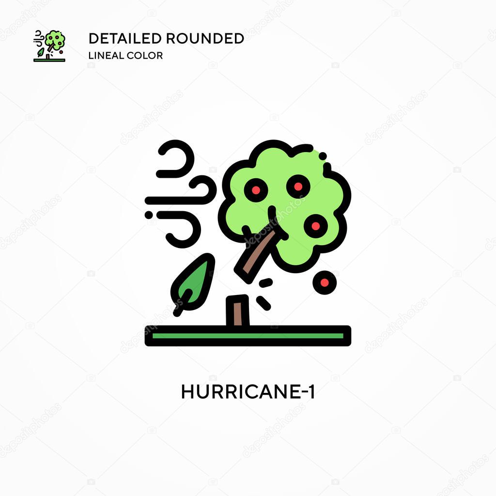 Hurricane-1 vector icon. Modern vector illustration concepts. Easy to edit and customize.