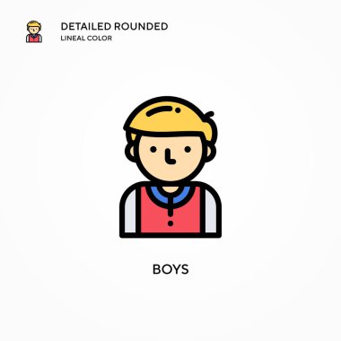 Erkek vektör simgesi. Modern vektör illüstrasyon kavramları. Düzenlemesi ve kişiselleştirmesi kolay.