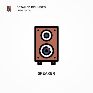 Sözcü vektör simgesi. Modern vektör illüstrasyon kavramları. Düzenlemesi ve kişiselleştirmesi kolay.