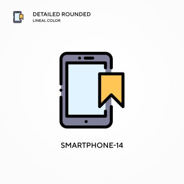 Akıllı Telefon-14 vektör simgesi. Modern vektör illüstrasyon kavramları. Düzenlemesi ve kişiselleştirmesi kolay.