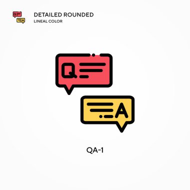 Qa-1 vektör simgesi. Modern vektör illüstrasyon kavramları. Düzenlemesi ve kişiselleştirmesi kolay.