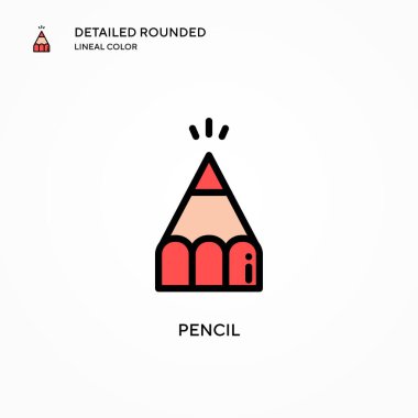 Kalem vektör simgesi. Modern vektör illüstrasyon kavramları. Düzenlemesi ve kişiselleştirmesi kolay.