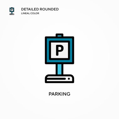 Park vektörü simgesi. Modern vektör illüstrasyon kavramları. Düzenlemesi ve kişiselleştirmesi kolay.