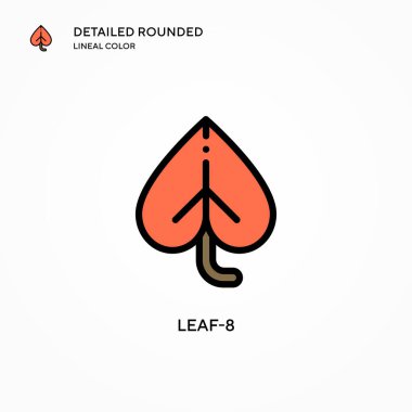 Yaprak-8 vektör simgesi. Modern vektör illüstrasyon kavramları. Düzenlemesi ve kişiselleştirmesi kolay.