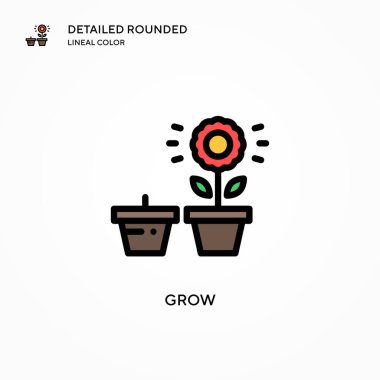 Vektör simgesini büyüt. Modern vektör illüstrasyon kavramları. Düzenlemesi ve kişiselleştirmesi kolay.