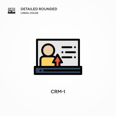 Crm-1 vektör simgesi. Modern vektör illüstrasyon kavramları. Düzenlemesi ve kişiselleştirmesi kolay.