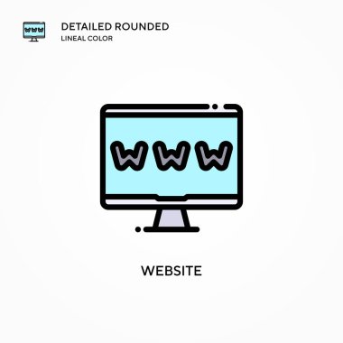 Web sitesi vektör simgesi. Modern vektör illüstrasyon kavramları. Düzenlemesi ve kişiselleştirmesi kolay.