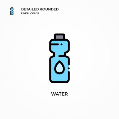 Su vektör simgesi. Modern vektör illüstrasyon kavramları. Düzenlemesi ve kişiselleştirmesi kolay.