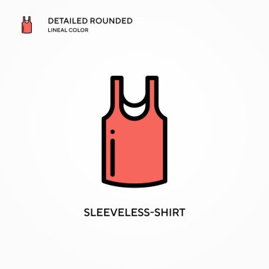 Kolsuz gömlek vektör simgesi. Modern vektör illüstrasyon kavramları. Düzenlemesi ve kişiselleştirmesi kolay.