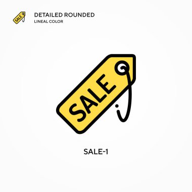Satış-1 vektör ikonu. Modern vektör illüstrasyon kavramları. Düzenlemesi ve kişiselleştirmesi kolay.
