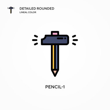 Kalem-1 vektör simgesi. Modern vektör illüstrasyon kavramları. Düzenlemesi ve kişiselleştirmesi kolay.