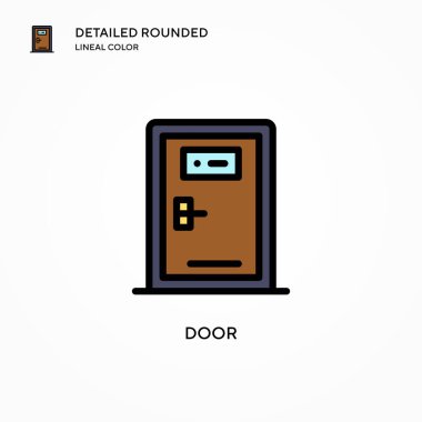 Kapı vektör simgesi. Modern vektör illüstrasyon kavramları. Düzenlemesi ve kişiselleştirmesi kolay.