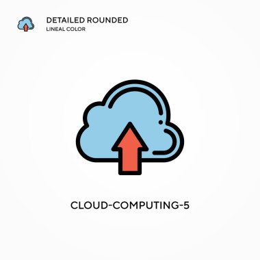 Bulut-hesaplama-5 vektör simgesi. Modern vektör illüstrasyon kavramları. Düzenlemesi ve kişiselleştirmesi kolay.