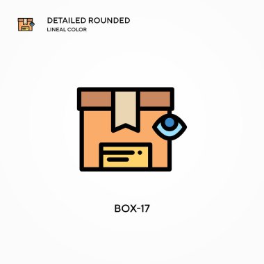 Kutu-17 vektör simgesi. Modern vektör illüstrasyon kavramları. Düzenlemesi ve kişiselleştirmesi kolay.
