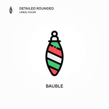 Bauble vektör simgesi. Modern vektör illüstrasyon kavramları. Düzenlemesi ve kişiselleştirmesi kolay.