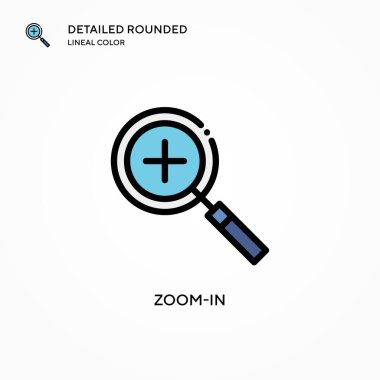 Büyütme vektör simgesi. Modern vektör illüstrasyon kavramları. Düzenlemesi ve kişiselleştirmesi kolay.