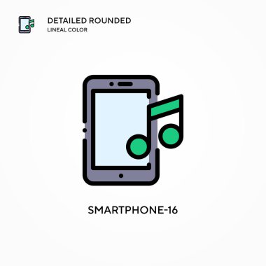 Akıllı Telefon-16 vektör simgesi. Modern vektör illüstrasyon kavramları. Düzenlemesi ve kişiselleştirmesi kolay.