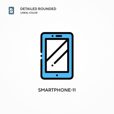 Akıllı Telefon-11 vektör simgesi. Modern vektör illüstrasyon kavramları. Düzenlemesi ve kişiselleştirmesi kolay.
