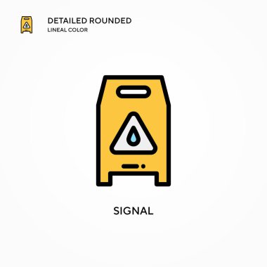 Sinyal vektör simgesi. Modern vektör illüstrasyon kavramları. Düzenlemesi ve kişiselleştirmesi kolay.