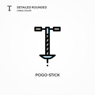Pogo çubuğu vektör simgesi. Modern vektör illüstrasyon kavramları. Düzenlemesi ve kişiselleştirmesi kolay.