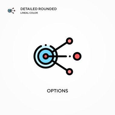 Seçenek vektör simgesi. Modern vektör illüstrasyon kavramları. Düzenlemesi ve kişiselleştirmesi kolay.