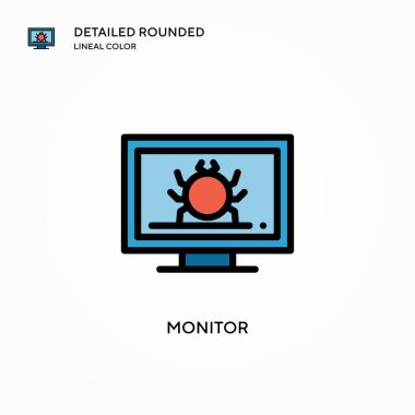 Vektör simgesini izle. Modern vektör illüstrasyon kavramları. Düzenlemesi ve kişiselleştirmesi kolay.