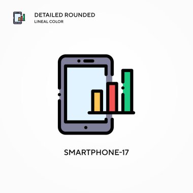 Akıllı Telefon-17 vektör simgesi. Modern vektör illüstrasyon kavramları. Düzenlemesi ve kişiselleştirmesi kolay.