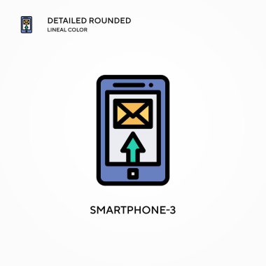 Akıllı Telefon-3 vektör simgesi. Modern vektör illüstrasyon kavramları. Düzenlemesi ve kişiselleştirmesi kolay.
