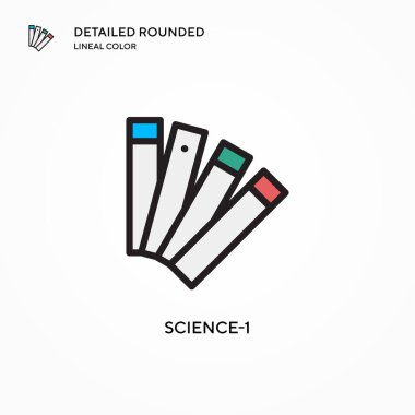 Bilim-1 vektör simgesi. Modern vektör illüstrasyon kavramları. Düzenlemesi ve kişiselleştirmesi kolay.
