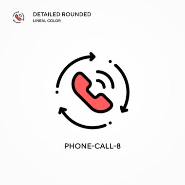 Telefon-8 vektör ikonu. Modern vektör illüstrasyon kavramları. Düzenlemesi ve kişiselleştirmesi kolay.