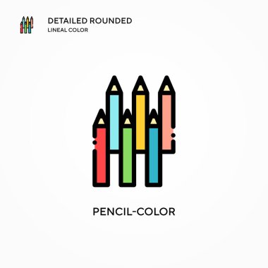 Kalem rengi vektör simgesi. Modern vektör illüstrasyon kavramları. Düzenlemesi ve kişiselleştirmesi kolay.