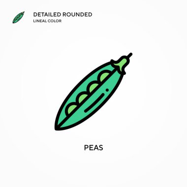 Bezelye vektör simgesi. Modern vektör illüstrasyon kavramları. Düzenlemesi ve kişiselleştirmesi kolay.