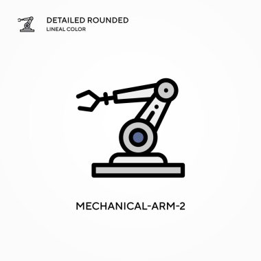 Mekanik kol-2 vektör simgesi. Modern vektör illüstrasyon kavramları. Düzenlemesi ve kişiselleştirmesi kolay.
