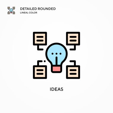 Fikir vektör simgesi. Modern vektör illüstrasyon kavramları. Düzenlemesi ve kişiselleştirmesi kolay.