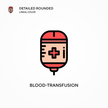 Kan nakli vektör ikonu. Modern vektör illüstrasyon kavramları. Düzenlemesi ve kişiselleştirmesi kolay.