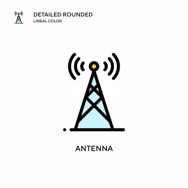 Anten vektör simgesi. Modern vektör illüstrasyon kavramları. Düzenlemesi ve kişiselleştirmesi kolay.