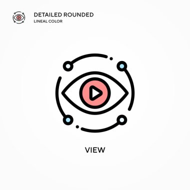 Vektör simgesini göster. Modern vektör illüstrasyon kavramları. Düzenlemesi ve kişiselleştirmesi kolay.