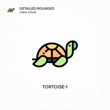 Kaplumbağa-1 vektör simgesi. Modern vektör illüstrasyon kavramları. Düzenlemesi ve kişiselleştirmesi kolay.