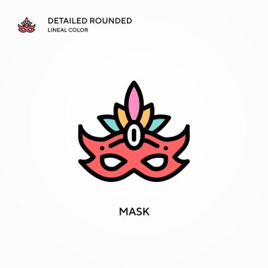 Maske vektör simgesi. Modern vektör illüstrasyon kavramları. Düzenlemesi ve kişiselleştirmesi kolay.