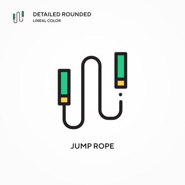 İp vektör simgesini atla. Modern vektör illüstrasyon kavramları. Düzenlemesi ve kişiselleştirmesi kolay.